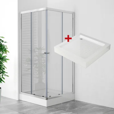 POINT Q 80 Clear LOR Štvorcový sprchovací kút s akrylátovou vaničkou